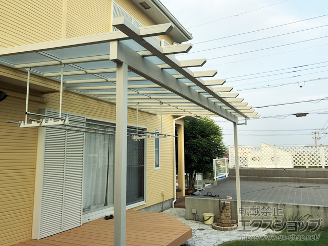 愛知県春日井市ののテラス屋根 サザンテラス (パーゴラ仕様) テラスタイプ 単体 積雪〜20ｃｍ対応 施工例