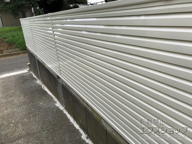 千葉県成田市ののフェンス・柵 ミエーネフェンス 目隠しルーバータイプ 自由柱施工 施工例