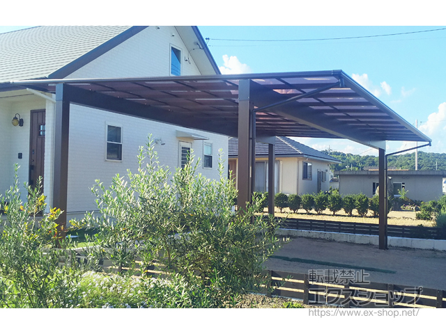 岡山県倉敷市ののカーポート エフルージュ トリプル 積雪〜20cm対応 施工例