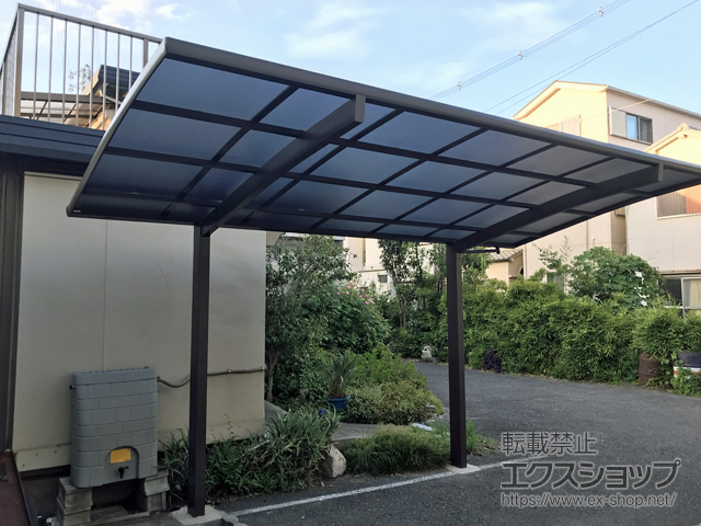 大阪府堺市ののカーポート ネスカR (ラウンドスタイル) 積雪〜20cm対応 施工例
