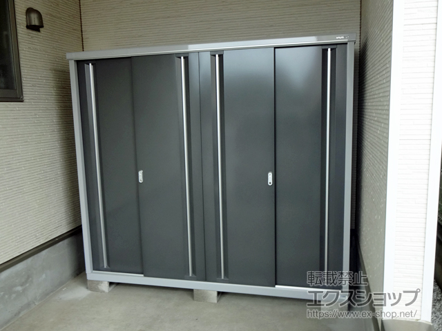 埼玉県川越市のの物置・屋外倉庫 シンプリー 一般型 2160×615×1903 MJX-216E-P-PG 施工例