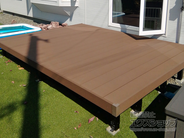 北海道北広島市ののウッドデッキ リウッドデッキ 200 施工例