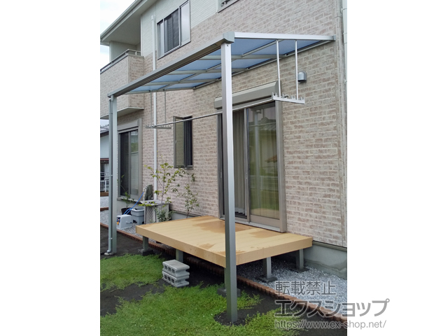 群馬県北群馬郡吉岡町ののテラス屋根 ソラリア F型 テラスタイプ 単体 積雪〜20cm対応 施工例