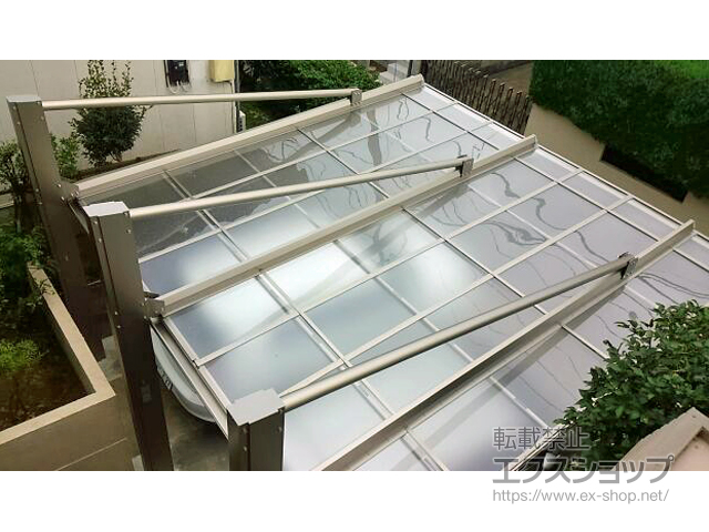 千葉県我孫子市ののカーポート ダブルフェース 積雪〜20cm対応 背面支持タイプ 施工例