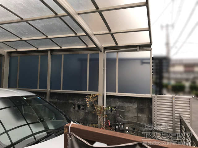 大阪府茨木市ののフェンス・柵 ミエーネフェンス 目隠しルーバータイプ 自由柱施工 施工例