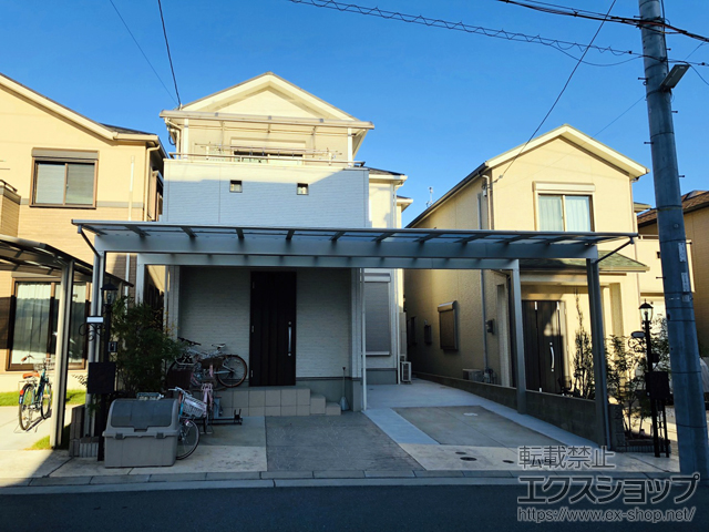 兵庫県尼崎市ののカーポート エフルージュ トリプル 積雪〜20cm対応 施工例