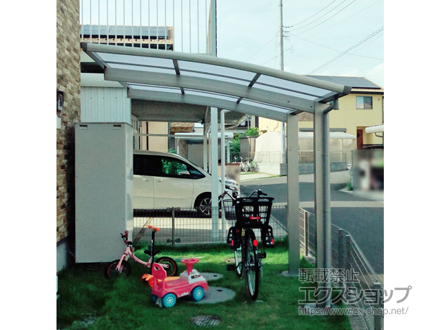 埼玉県春日部市ののサイクルポート・駐輪場 プレシオスポート ミニ 積雪〜20cm対応 施工例