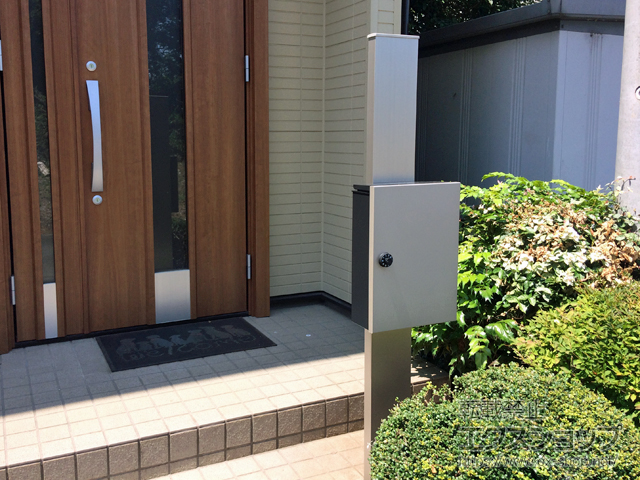 埼玉県東松山市のの機能門柱・ポスト シンプレオポストユニット1型 施工例