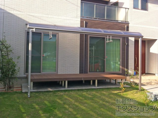 宮崎県児湯郡高鍋町ののテラス屋根 ソラリア R型 テラスタイプ 単体 積雪〜20cm対応 施工例