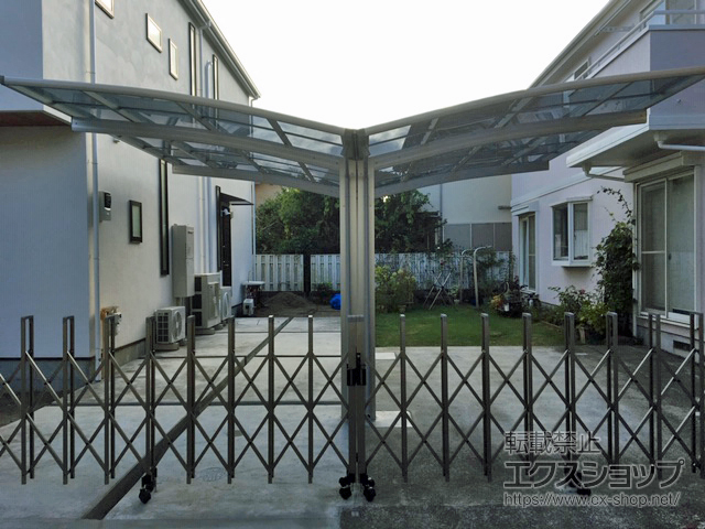 神奈川県藤沢市ののカーポート プレシオスポート Y合掌 積雪〜20cm対応 施工例