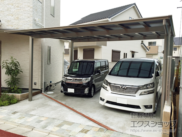 千葉県印西市ののカーポート ソリッドポート ワイド 積雪〜20cm対応 施工例