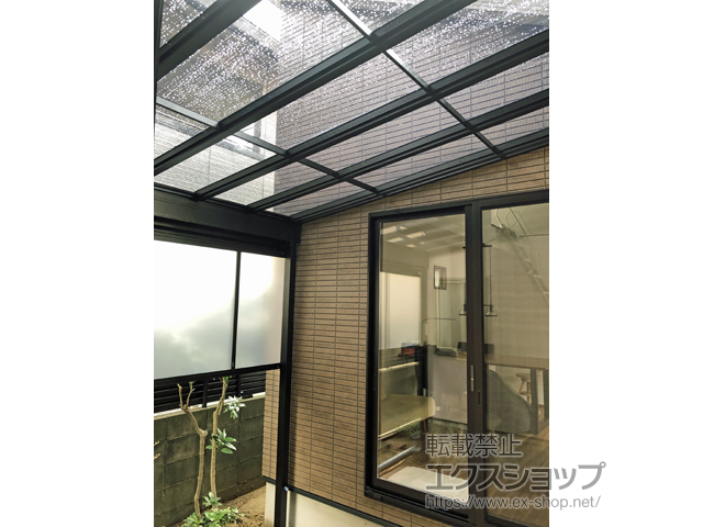 石川県金沢市ののテラス屋根 スピーネ F型 1500 テラスタイプ 単体 積雪〜50cm対応 施工例