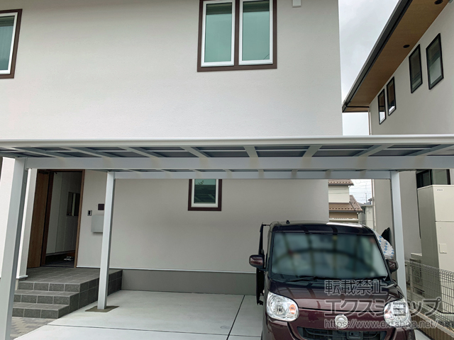 宮城県仙台市ののカーポート ソリッドポート ワイド 積雪〜20cm対応 施工例