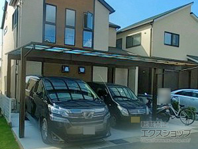 兵庫県明石市のの物置・屋外倉庫、テラス屋根、カーポート エフルージュ ツインプラス 積雪〜20cm対応 施工例