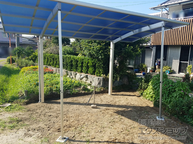 滋賀県甲賀市ののカーポート プレシオスポート 積雪〜20cm対応 施工例