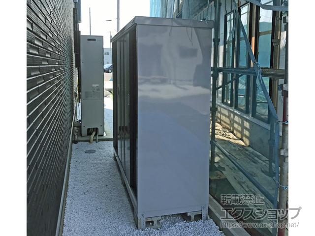 千葉県印西市のの物置・屋外倉庫 シンプリー 一般型 1940×615×1603 MJX-196D-P-PG 施工例