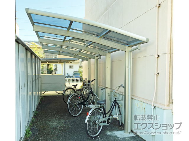 静岡県藤枝市ののサイクルポート・駐輪場 レイナポートグランミニ 縦連棟積雪〜20cm対応 施工例