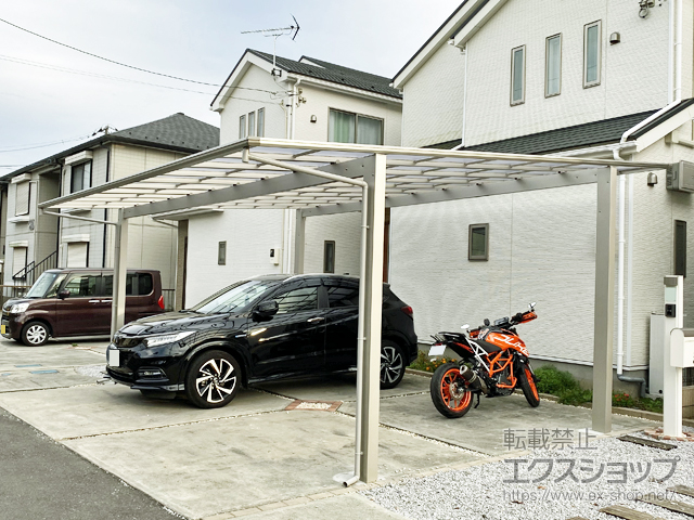 埼玉県飯能市ののカーポート エフルージュ ツイン 積雪〜20cm対応 施工例