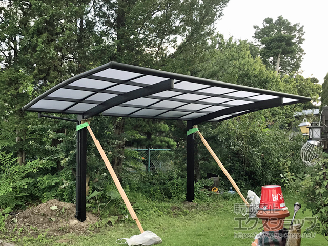 長野県松本市ののカーポート プレシオスポート 積雪〜20cm対応 施工例