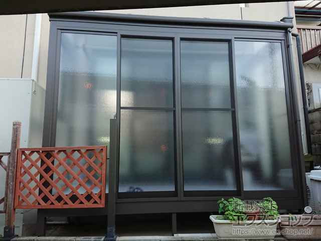 京都府京都市ののテラス囲い・サンルーム サニージュ R型 床納まり ランマ無 積雪〜20cm対応 施工例