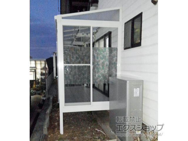 長崎県松浦市ののテラス囲い・サンルーム サニージュ F型 床納まり ランマ無 積雪〜20cm対応 施工例