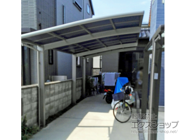 大阪府枚方市ののカーポート ネスカR (ラウンドスタイル) 延長 積雪〜20cm対応 施工例