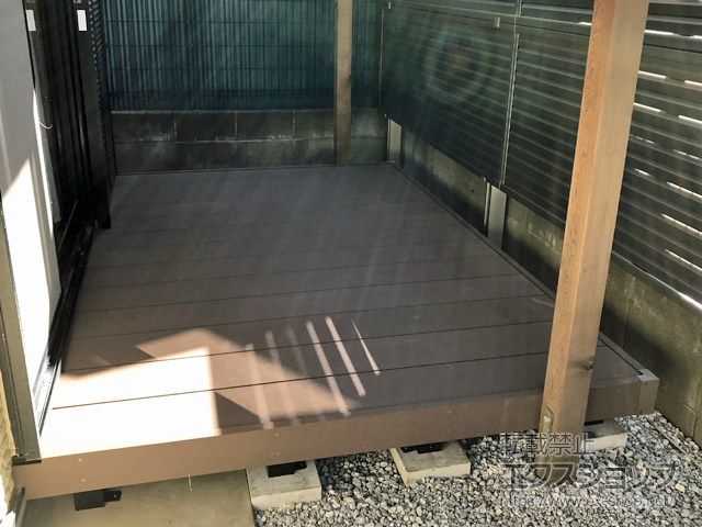 神奈川県藤沢市ののウッドデッキ リウッドデッキ 200 施工例