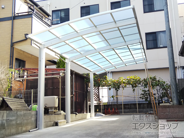 埼玉県南埼玉郡白岡町ののカーポート レイナポートグラン 延長　積雪〜20cm対応 施工例