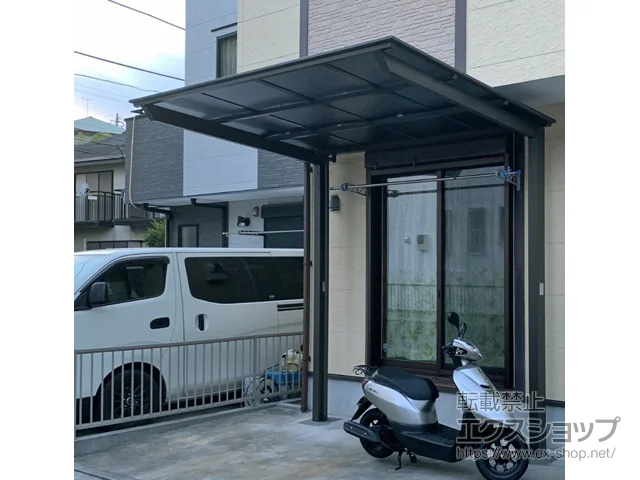 神奈川県横須賀市のLIXIL(リクシル)のサイクルポート・自転車置き場 ネスカFミニ (フラットスタイル) 積雪～20cm対応 施工例