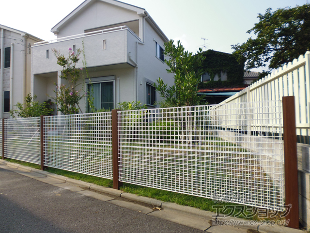 神奈川県三浦市ののフェンス・柵 エコリス　メッシュパネル　Gフレーム柱使用 施工例