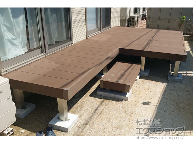 福島県郡山市ののウッドデッキ リウッドデッキ 200 施工例