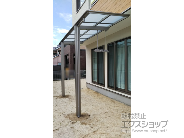 愛媛県松山市ののテラス屋根 フーゴF 独立テラスタイプ 単体 積雪〜20cm対応 施工例