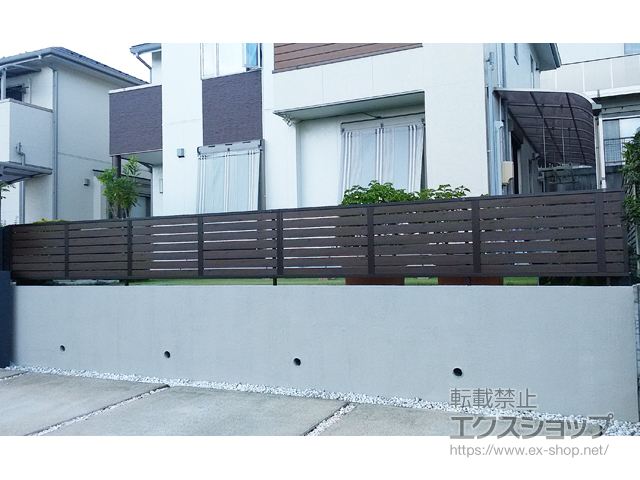 岐阜県多治見市ののフェンス・柵 シャトレナ M1型　フリー支柱タイプ 施工例