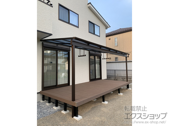 岐阜県岐阜市ののテラス屋根 ソラリア F型 テラスタイプ 単体 積雪〜20cm対応 施工例