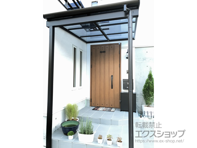 宮城県仙台市ののテラス屋根 ソラリア F型 テラスタイプ 単体 積雪〜20cm対応 施工例