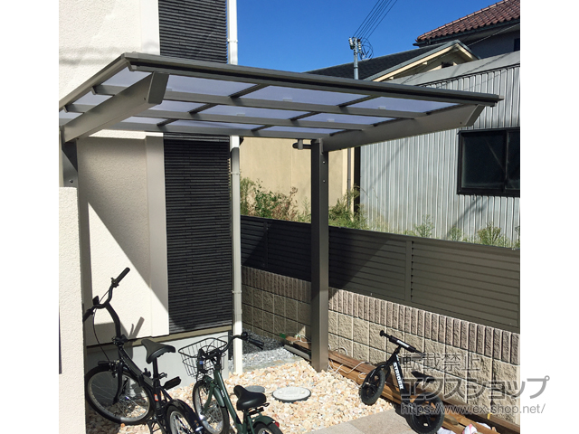 大阪府大東市ののサイクルポート・駐輪場 ネスカFミニ (フラットスタイル) 積雪〜20cm対応 施工例