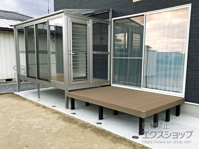 宮城県栗原市のLIXIL リクシル（トステム）のカーポート テリオスポートIII 900 2台用 角柱4本柱 積雪〜30cm対応 施工例