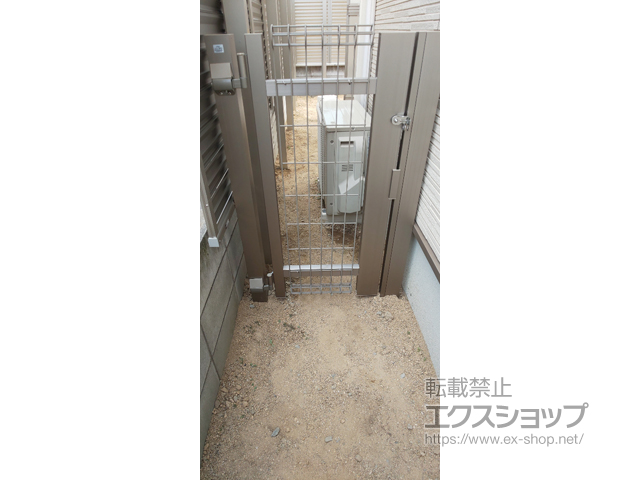 岡山県倉敷市のの門扉 ハイグリッド門扉NF1型 片開き　柱使用 施工例