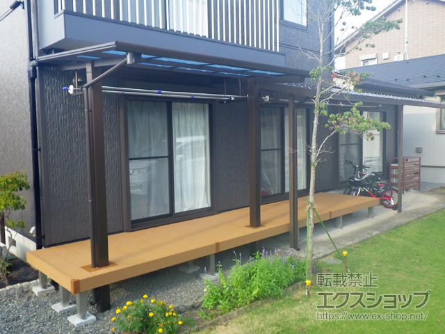 栃木県宇都宮市ののテラス屋根 エフルージュグランZERO テラスタイプ 積雪〜20cm対応 施工例