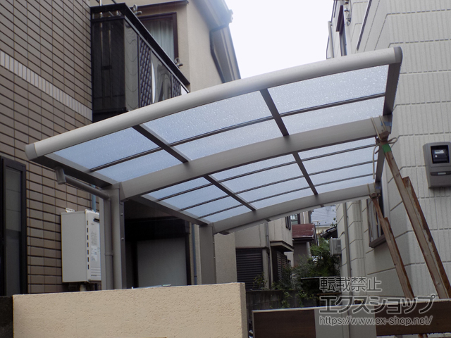 東京都世田谷区ののサイクルポート・駐輪場 ネスカRミニ (ラウンドスタイル) 積雪〜20cm対応 施工例