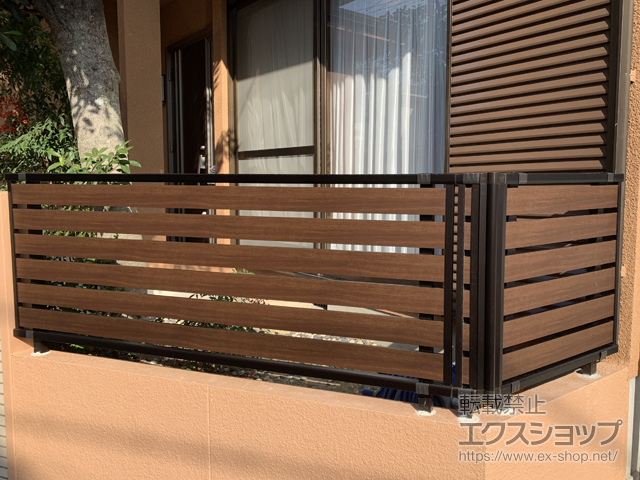 大阪府泉南郡熊取町ののフェンス・柵 モクアルフェンス 横板タイプ 自由柱施工 施工例