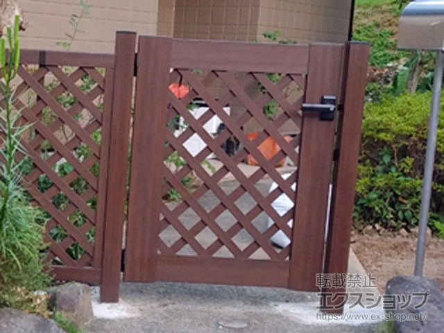 熊本県熊本市のの門扉 スタンダード門扉2型 片開き　門柱使用 施工例