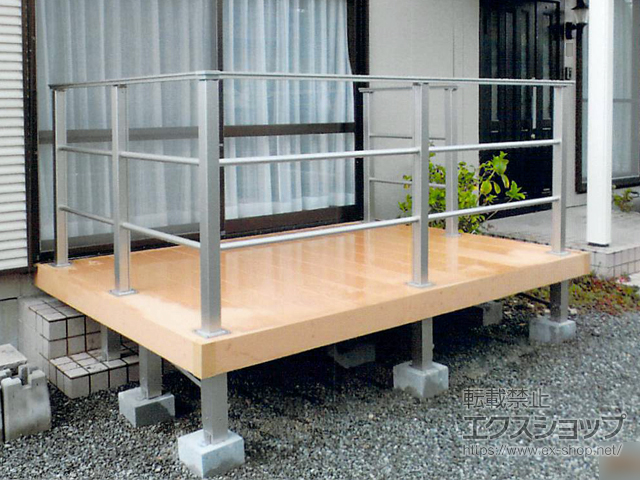 福島県いわき市ののウッドデッキ リウッドデッキ 200 施工例