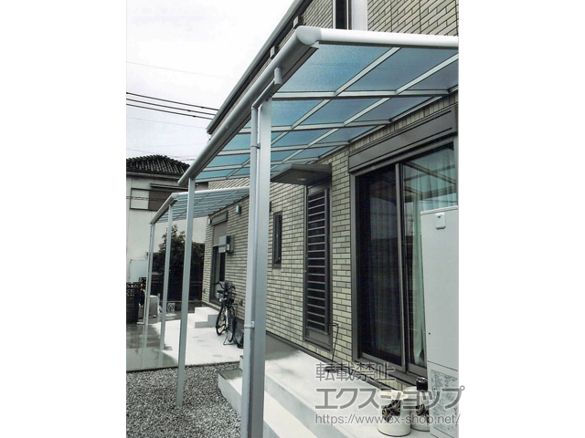 大阪府高槻市のLIXIL リクシル（トステム）のテラス屋根 パワーアルファ F型 テラスタイプ 単体 積雪〜30cm対応 施工例