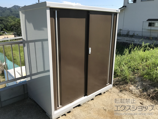 広島県三原市のの物置・屋外倉庫 シンプリー 一般型 1520×905×1603（MJX-159D-P） MJX-159D-P-TB 施工例