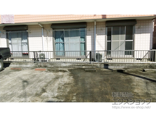 茨城県水戸市ののフェンス・柵 ミエッタフェンス 防犯たて格子タイプ 自由柱施工 施工例