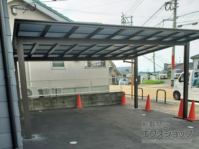 福岡県糟屋郡志免町ののカーポート ソリッドポート ワイド 積雪〜20cm対応 施工例