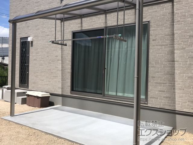 岡山県倉敷市ののテラス屋根 プレシオステラスII R型 テラスタイプ 単体 積雪〜20cm対応 施工例