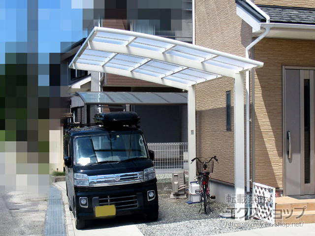 佐賀県鳥栖市ののカーポート ネスカR (ラウンドスタイル) 積雪〜20cm対応 施工例