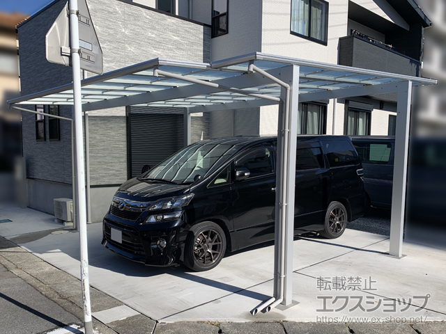 埼玉県草加市ののカーポート エフルージュ ツイン 積雪〜20cm対応 施工例